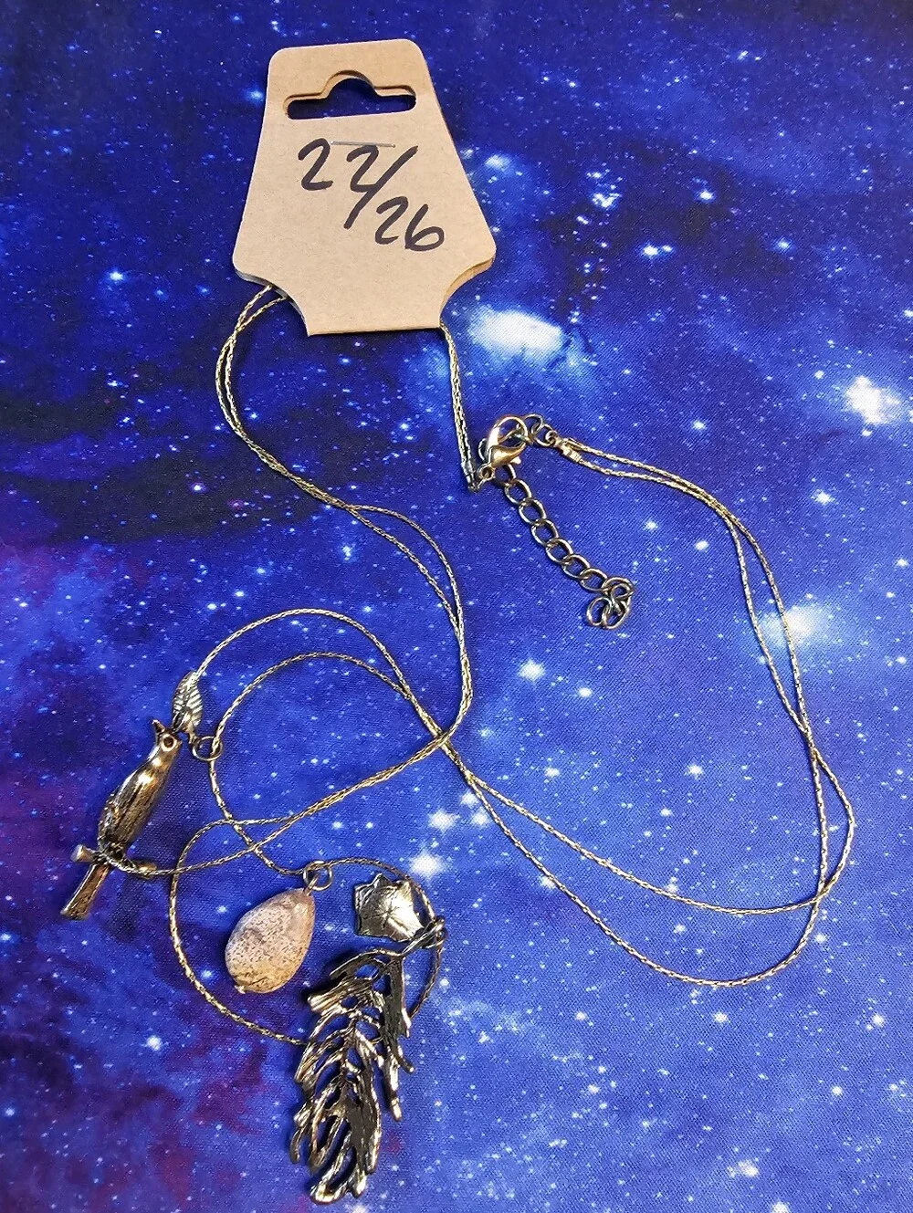 Boho Feather & Bird Layered Pendant Necklace
